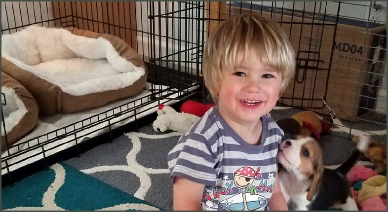 Everett with puppy